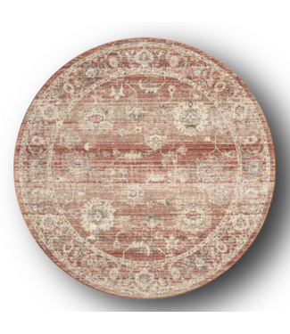 51017 Azalea Rust Round Indoor Area Rug 5' x 5'