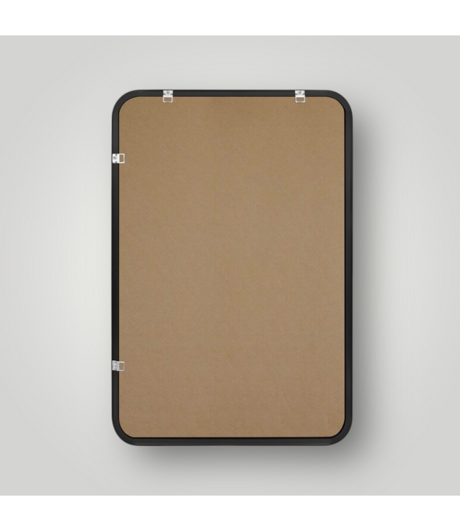 51027 20" x 30" Matte Black Vanity Mirror