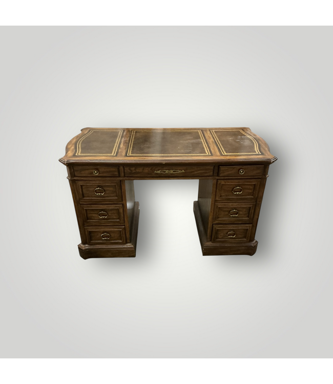 51042 Vintage Wood Executive Pedestal Desk 54.5"W