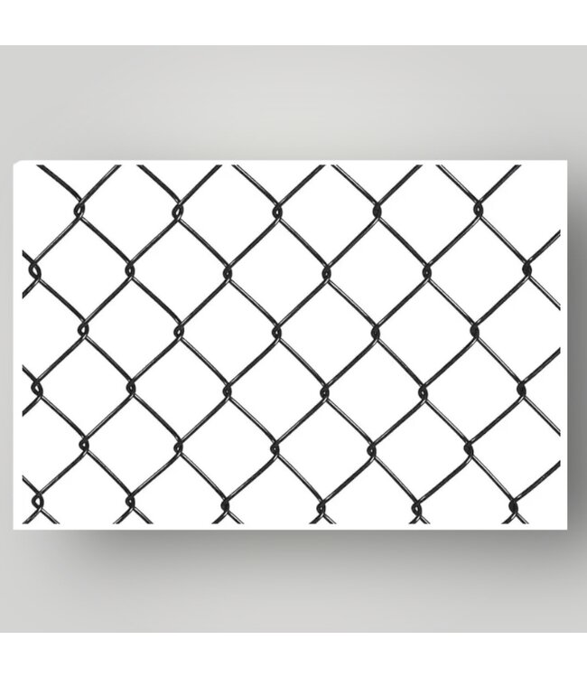 51044 Black Galvanized Steel Chain Link Fence 50' Roll