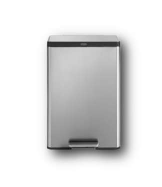 51050 Silver Metal Indoor Kitchen Step Trash Can 12 Gallon