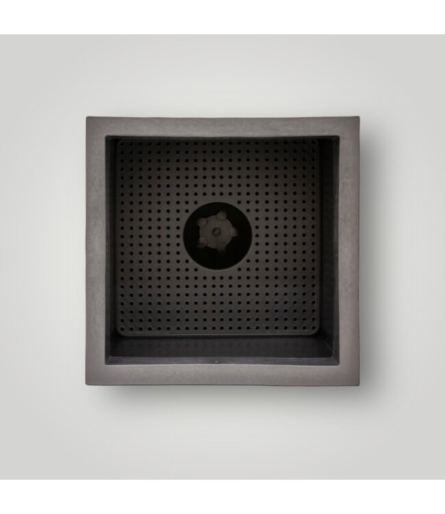 51051 Square Black Rubber Self Watering Planter