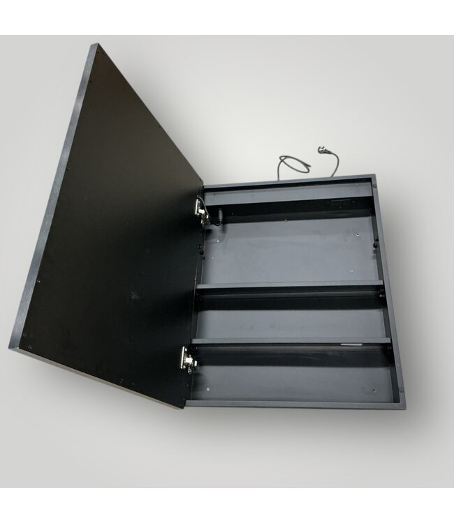 51056 LED Fog Free Mirrored Medicine Cabinet Black