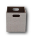 51057 Small Brown Fabric Decorative Bin 11" x 11' x 11"