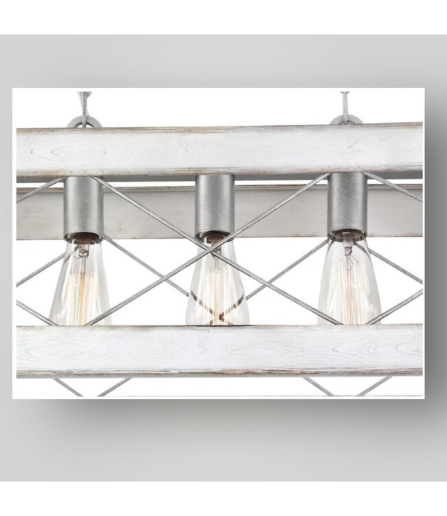 51059 Bradberry 5-Light Antique White Large Island Light