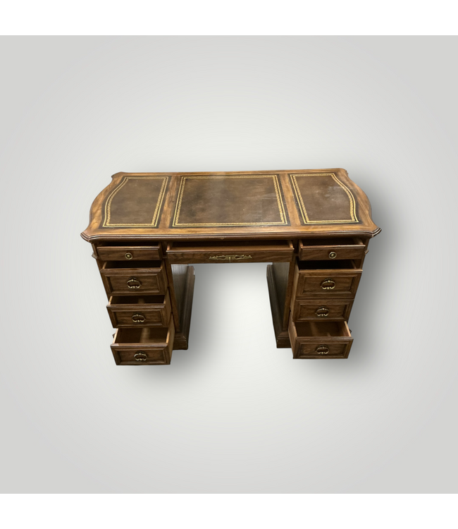 51042 Vintage Wood Executive Pedestal Desk 54.5"W