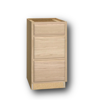 51062 18-in Unfinished Oak 3-Drawer Cabinet