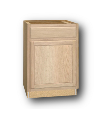 51063 24-in Unfinished Oak Base Cabinet