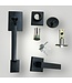 51083 Matte Black Front Door Thumb Latch Handle With Lock