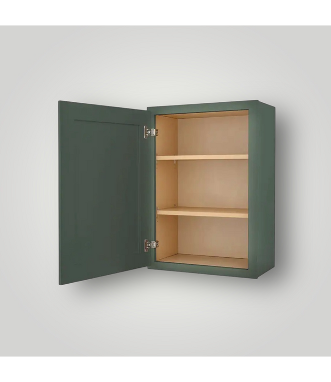 51075 18-in Basil Green Shaker Wall Cabinet