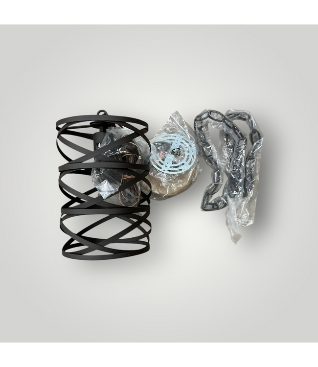 51085 1-Light Bronze Hanging Pendant Light 5"W x 8"H