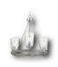 51090 3-Light Brushed Nickel Chandelier 18.25"W x 17"H