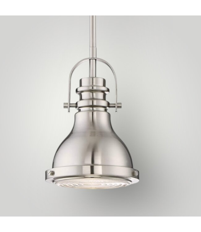 51101 Brushed Nickel 1-Light Industrial Mini Pendant Light