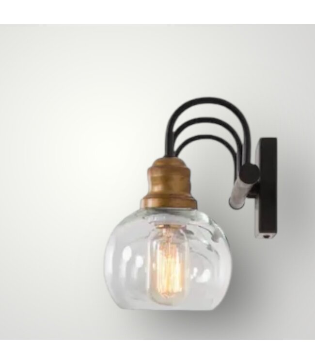 51104 Black & Gold 3-Light Vanity Light