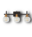 51104 Black & Gold 3-Light Vanity Light