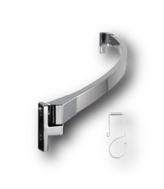 51124 Polished Chrome Shower Rod Adjustable 42" - 62"