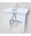 51130 White Freestanding Utility Tub With Drain & Faucet