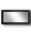 51131 Rectangle Black Beveled Wall Mirror With 5 Hooks