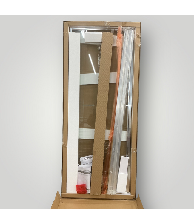 51137 Flex Chrome Semi-frameless Pivot Shower Door 28" to 32"W