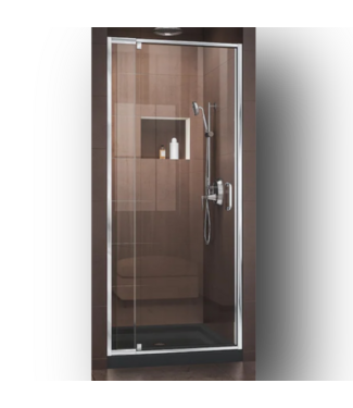 51137 Flex Chrome Semi-frameless Pivot Shower Door 28" to 32"W