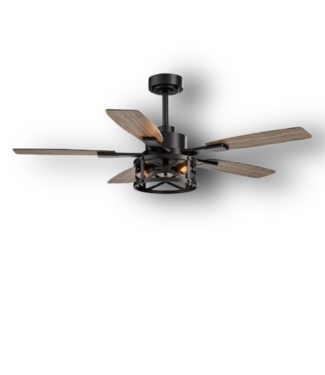 51145 Farmhouse Cage Ceiling Fan With Remote Control