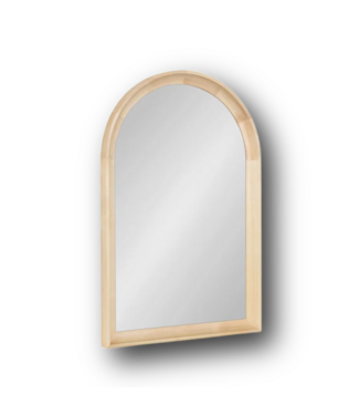 51151 Arch Natural Wood Framed Mirror 20"W x 30"H