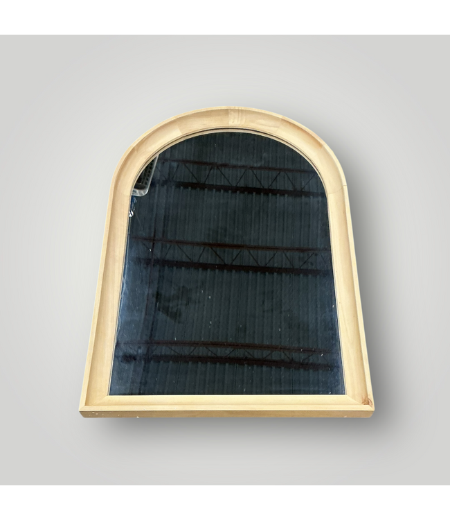 51151 Arch Natural Wood Framed Mirror 20"W x 30"H