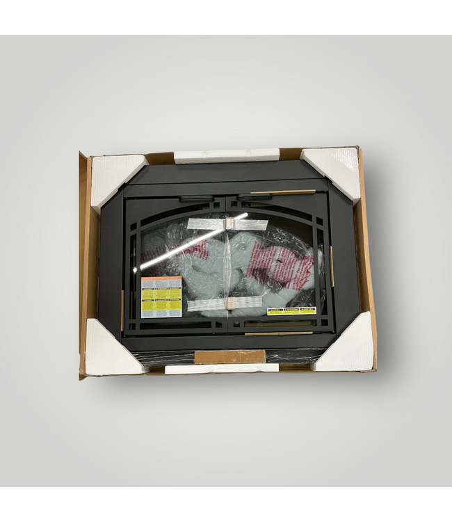 51154 Small Fireplace Doors Black 30" to 37"W