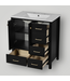 51164 Black Bathroom Vanity With Ceramic Top 30"