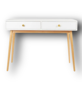 51165 Kurpa White Modern Rubberwood Writing Desk
