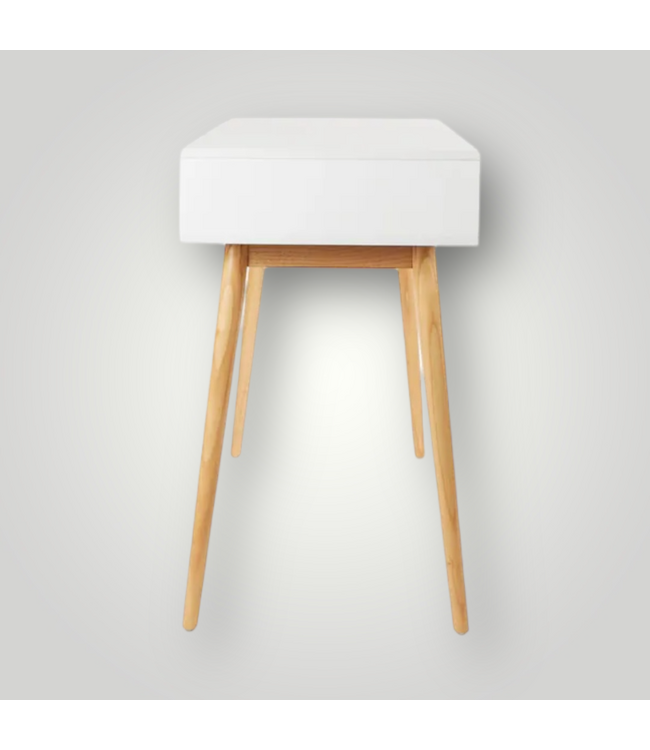 51165 Kurpa White Modern Rubberwood Writing Desk