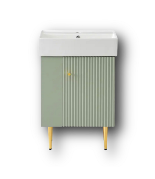 51168 21.6-in Green Vanity & Ceramic Sink