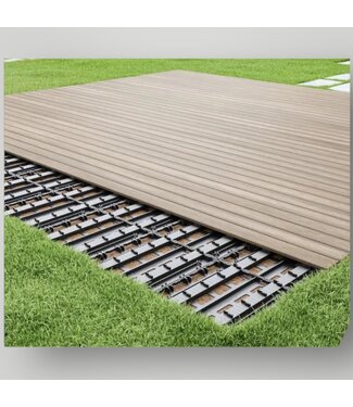 51170 Square InstaDeck Black Plastic Patio Kit 448 sq. ft.