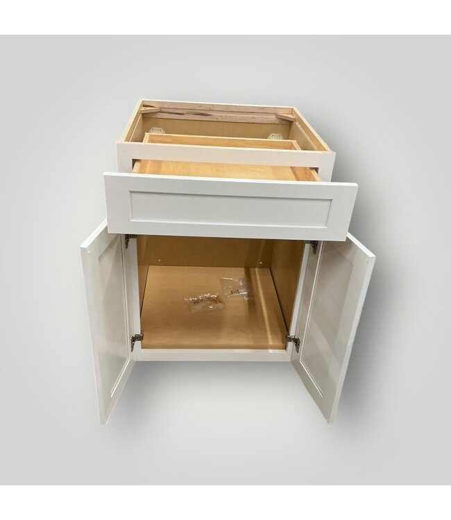 51176 Crisp White Base Cabinet 24"W