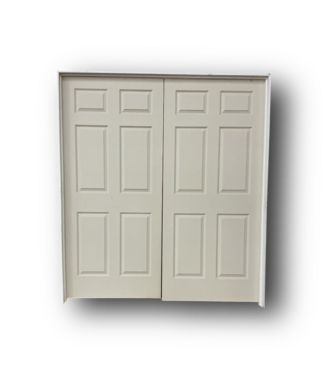 51182 72" x 80" Primed 6-Panel Bi-Parting Doors