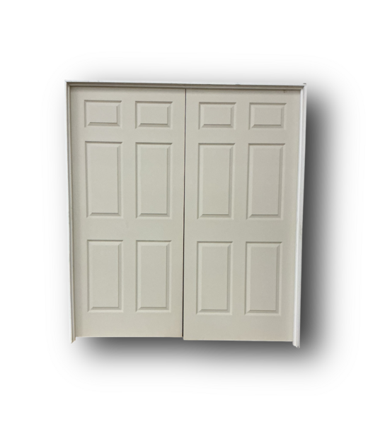 51181 72" x 80" Primed 6-Panel Bi-Parting Doors