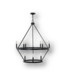 51193  Black 9-Light Chandelier 30"W x 27"H