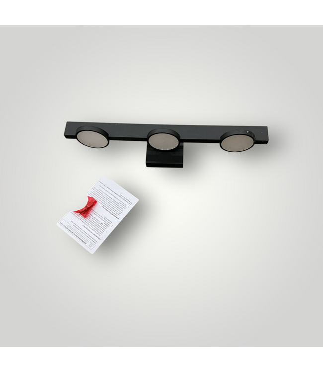 51196 3-Light Black LED Vanity Light 23.75"