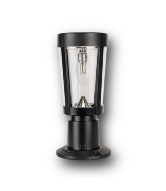 51200 12.13" Black Outdoor Solar Lantern