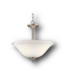 51201 2-Light Brushed Nickel Pendant 15"W x 13.75"H