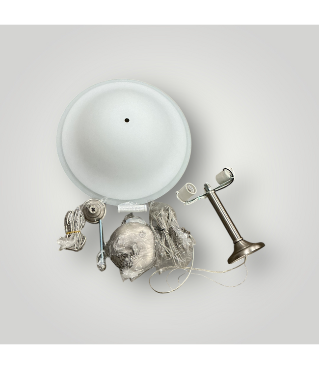 51201 2-Light Brushed Nickel Pendant 15"W x 13.75"H