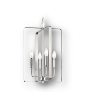 51215 4-Light Chandelier Brushed Nickel 18"W x 18"H