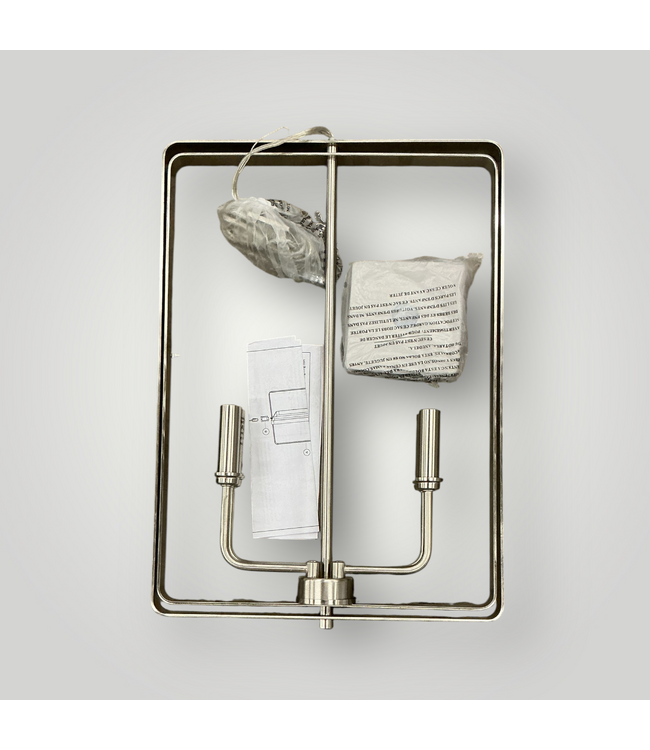 51215 4-Light Chandelier Brushed Nickel 18"W x 18"H