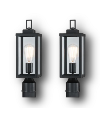 51217 16.5-in Matte Black Outdoor Lantern 2-Pack