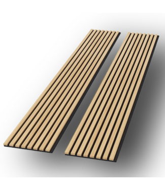 51218 Luxury Natural Oak Acoustic Slat 3D Wall Panels 2 pk