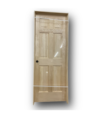51229 Unfinished Solid Core Prehung Interior Door RH 30" x 80"