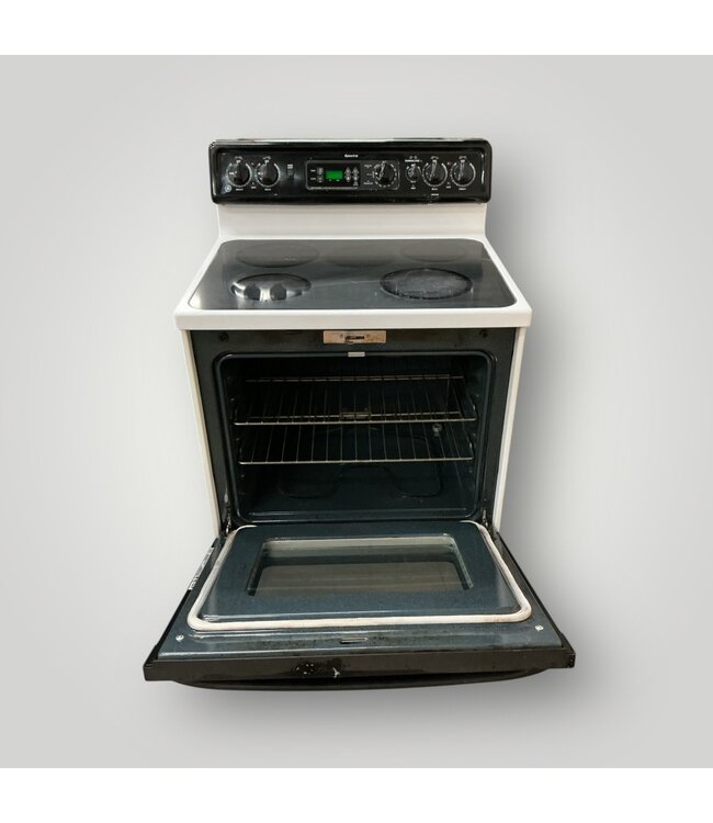 51232 Black & White Electric Range 30"W