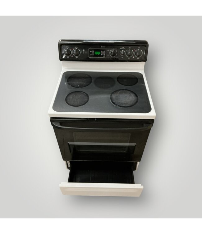 51232 Black & White Electric Range 30"W