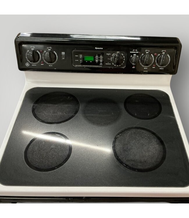 51232 Black & White Electric Range 30"W