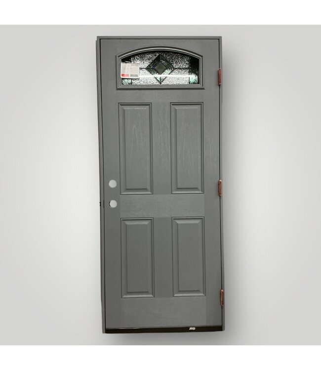 51240 Misty Gray 1/4 Lite Prehung Exterior Door 31.75"W x 78"H